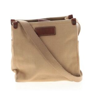Fossil Vtg Tan Canvas Crossbody Bag Leather Trim Utility Messenger Field Bag